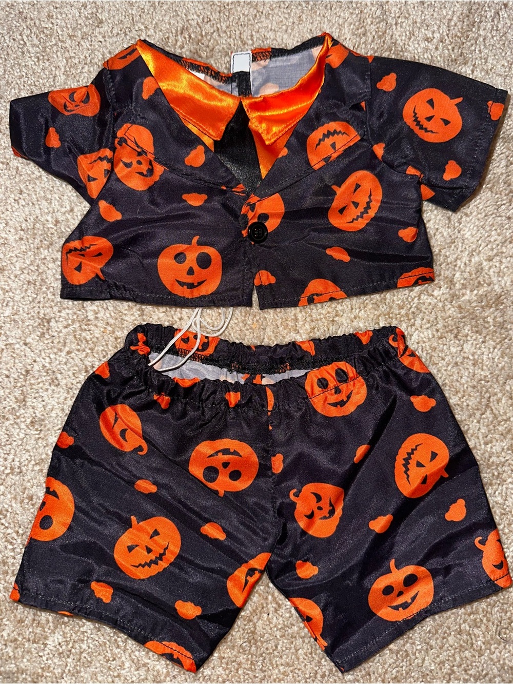 Build-A-Bear Black & Orange Halloween suit